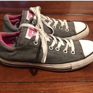 Grey/Olive Converse sneakers. Women 9 / Men 7.